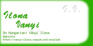 ilona vanyi business card